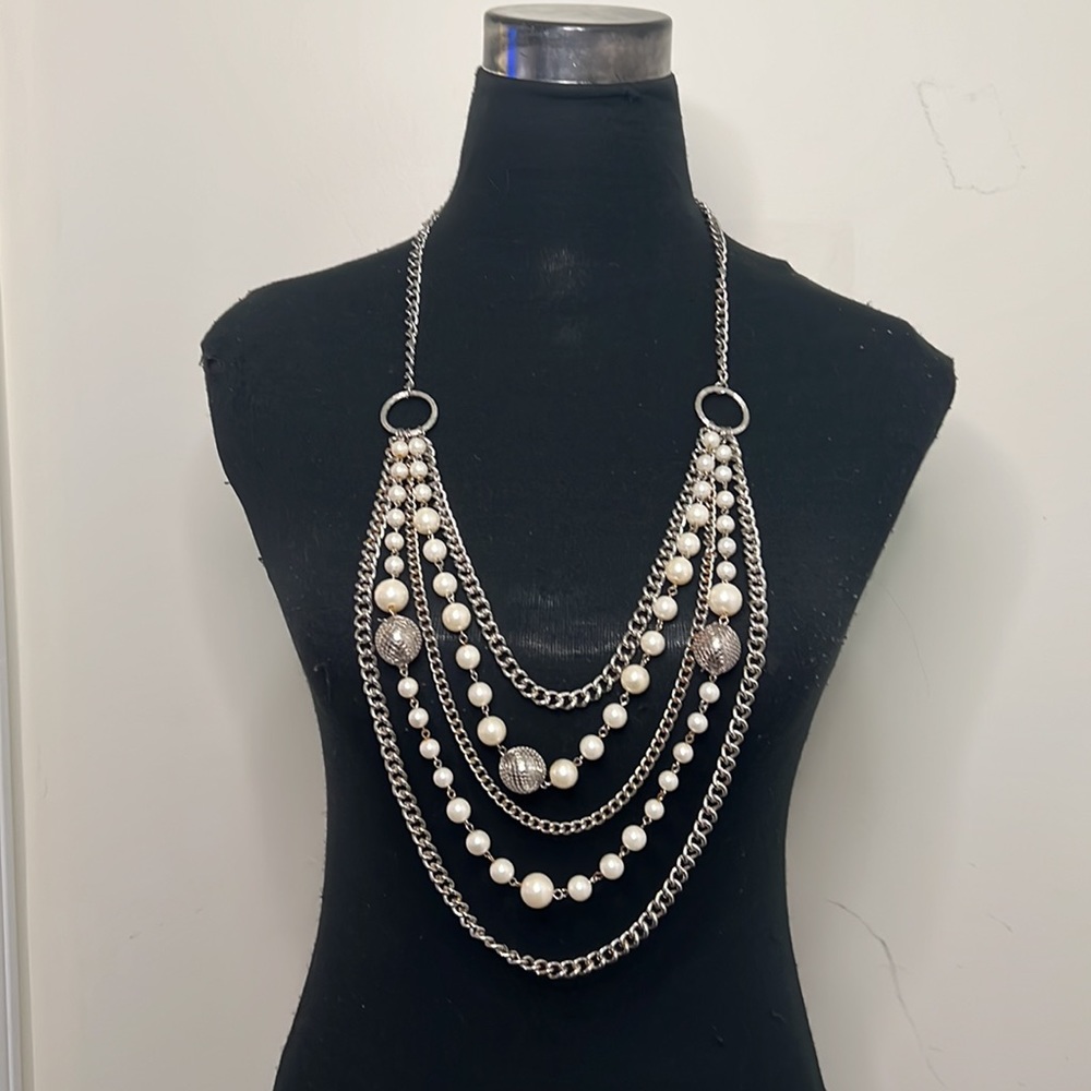 Vintage Statements Layered Metal Chain Necklace